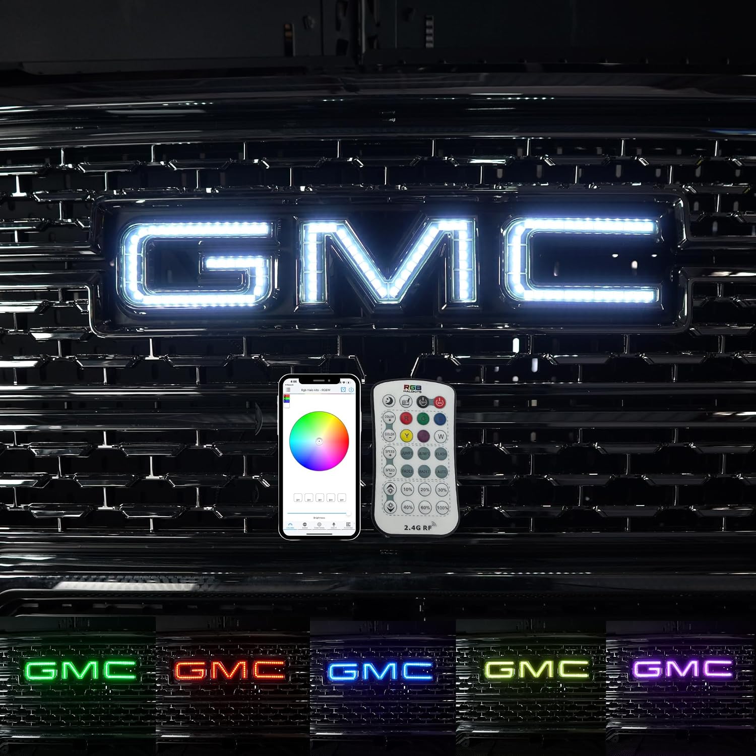 GMC Sierra RGB LED Logo Kit 2007-2018