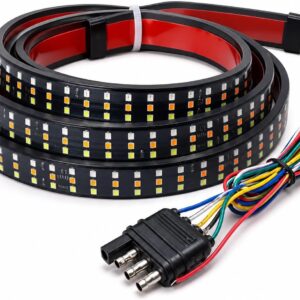 60in Truck Tailgate LED Light Bar - 3-Row Brake/Turn/Reverse