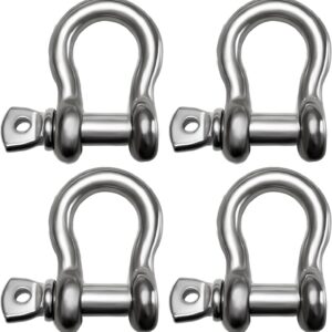 Laorde 316 Marine D-Ring Shackles, 1/4"-1/2"