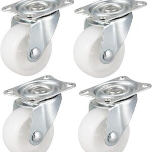 uxcell 2" Polypropylene Swivel Casters, 44LBS Capacity, White (4-Pack)