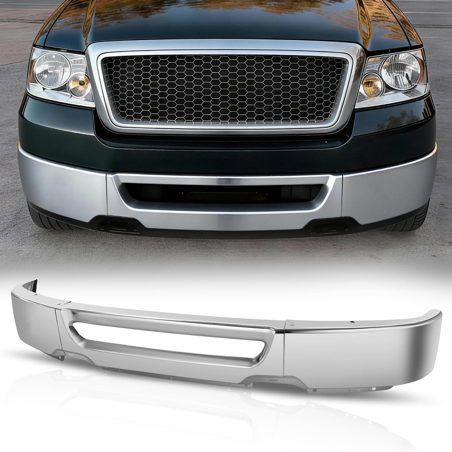 Chrome Front Bumper Face Bar for 2006-2008 Ford F-150