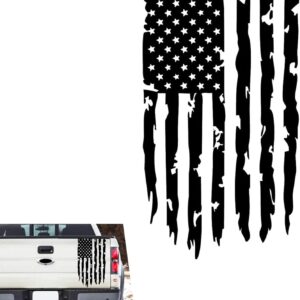 USA Flag Car Sticker - Black & Red - 1 PC