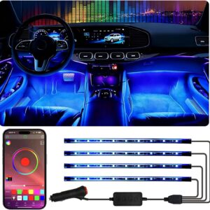 LED Footwell Lights for Car, APP Control RGB Strip 12V