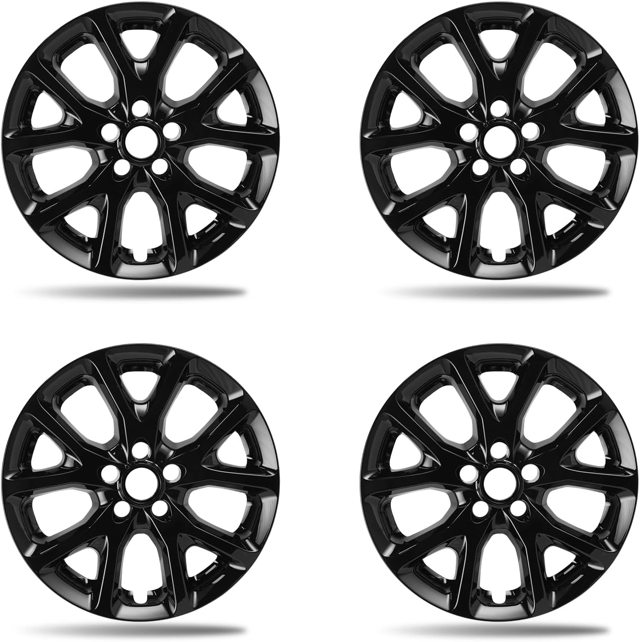 17in Gloss Black Wheel Skins for Jeep Cherokee 2014-2018