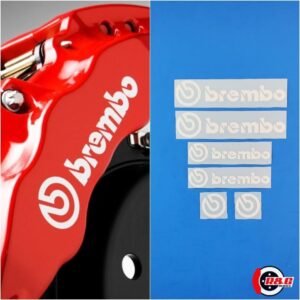 Brembo 6-Piece Sticker Combo for 4-6 Piston Brakes - White