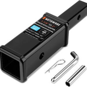 METOWARE Hitch Adapter 1-1/4" to 2" 3,500 lbs GTW