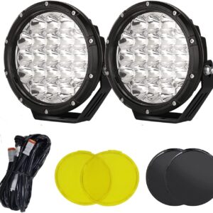 BIGLIONX 7in LED Offroad Lights 210W 32K LM Amber Spot Bar