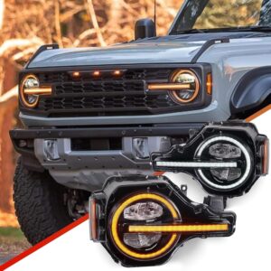 Archaic Headlights for 2021-2024 Ford Bronco 2/4-Door
