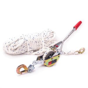 3/4 Ton Rope Puller with 100' Rope - Heavy Duty Come Along Winch