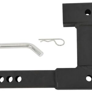 Matte Black Hitch Extension Riser 7.5" - 10" (2" Receiver)