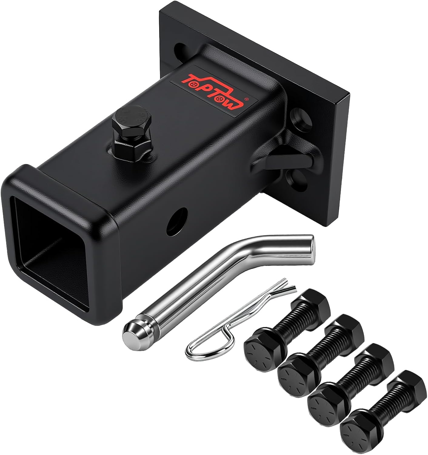 TOWTOW 2in Hitch Receiver Tube w/Anti-Rattle Nut