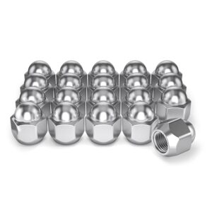 White Knight M12x1.25 Lug Nuts (20-Pack) for Subaru