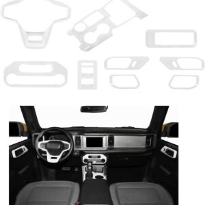 Ford Bronco 2021-2024 Interior Trim Kit - 9PCS (White)