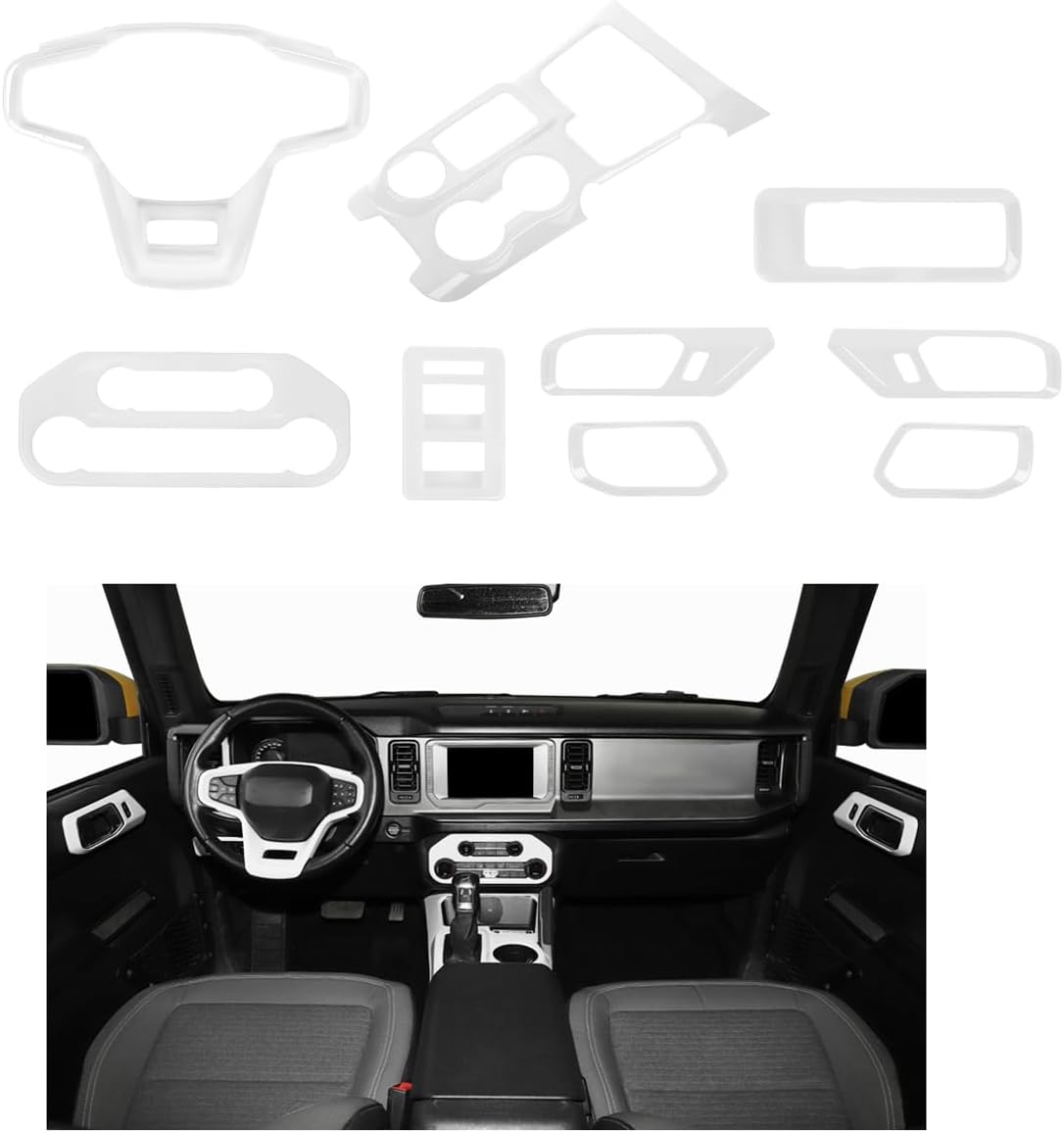 Ford Bronco 2021-2024 Interior Trim Kit - 9PCS (White)