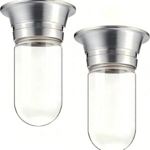2-Pack Commercial Kitchen Hood Lights, Tempered Glass, UL Listed