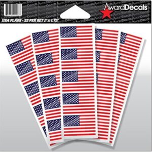 USA Flag Sticker Decals for Sports Helmets – 50 Pack
