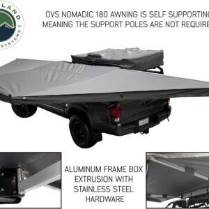 Nomadic 180 Awning - Dark Gray w/ Travel Cover - One-Person Setup