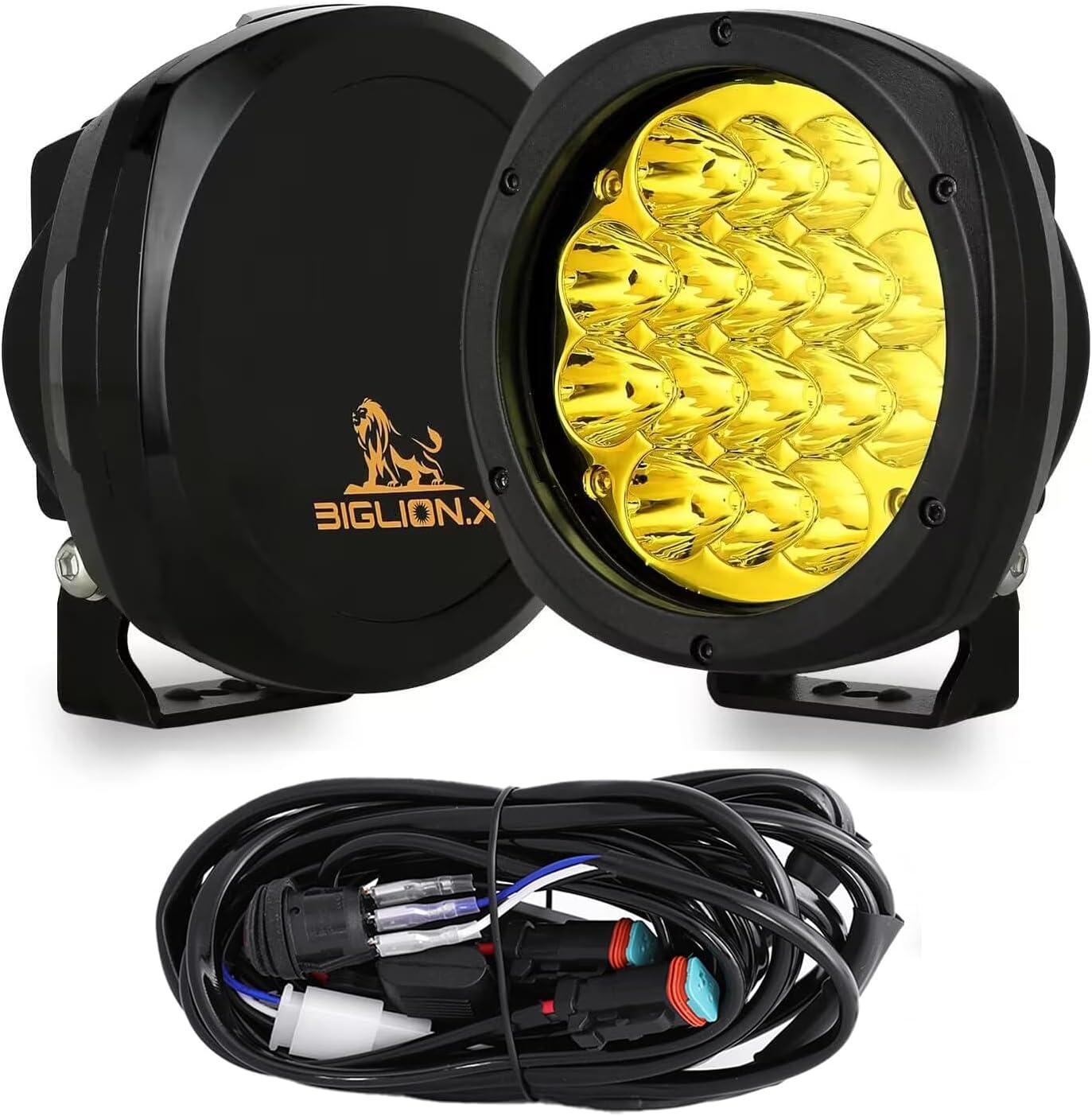 BIGLION.X 5in 160W Amber LED Offroad Lights 18800LM