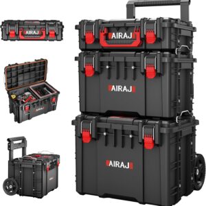 AIRAJ 3-Tier Rolling Tool Box, Heavy-Duty