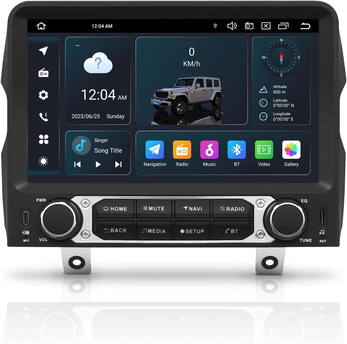 9" Android 14 Car Radio for Jeep Wrangler JL & Gladiator 2018-22