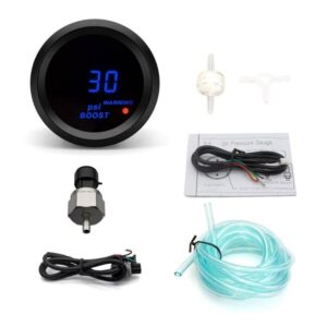 52mm Blue LED Boost Gauge for 12V Cars