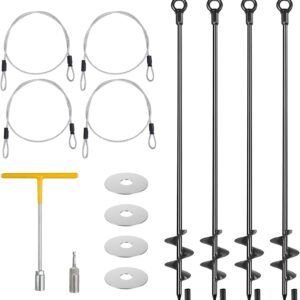 4pcs 30" Heavy-Duty Ground Anchors for Sheds & Outdoor Use