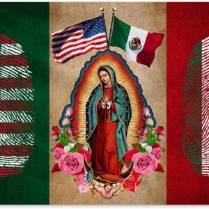 Mexico & USA Friendship Flag 3x5ft - Durable Polyester Banner