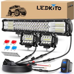 20" LED Light Bar & Pods Kit - Off-Road Spot Flood Combo