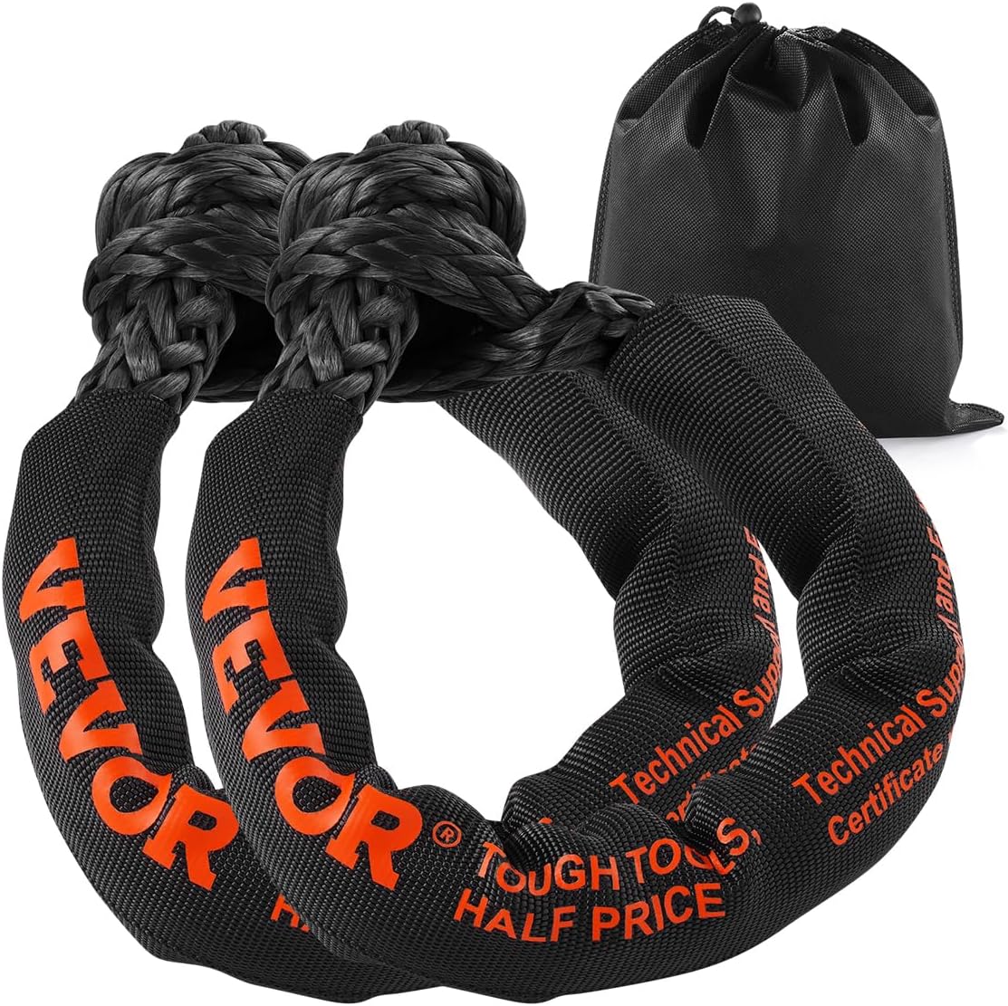 VEVOR 2-Pack Synthetic Soft Shackle, 1/2" x 22", 20 Ton