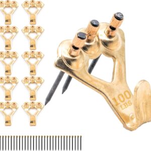 PHS 100 lb Picture Hangers – 10 Pack Heavy Duty Framed Art Hooks