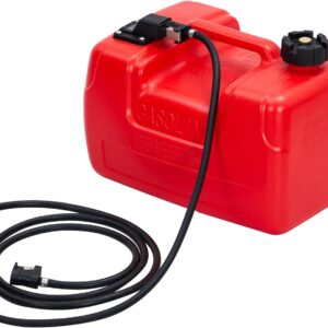 3-Gal Marine Fuel Tank, 9.8ft Hose, No-Spill Gas Can