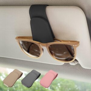 Magnetic Leather Sunglass Clip for Car Visor