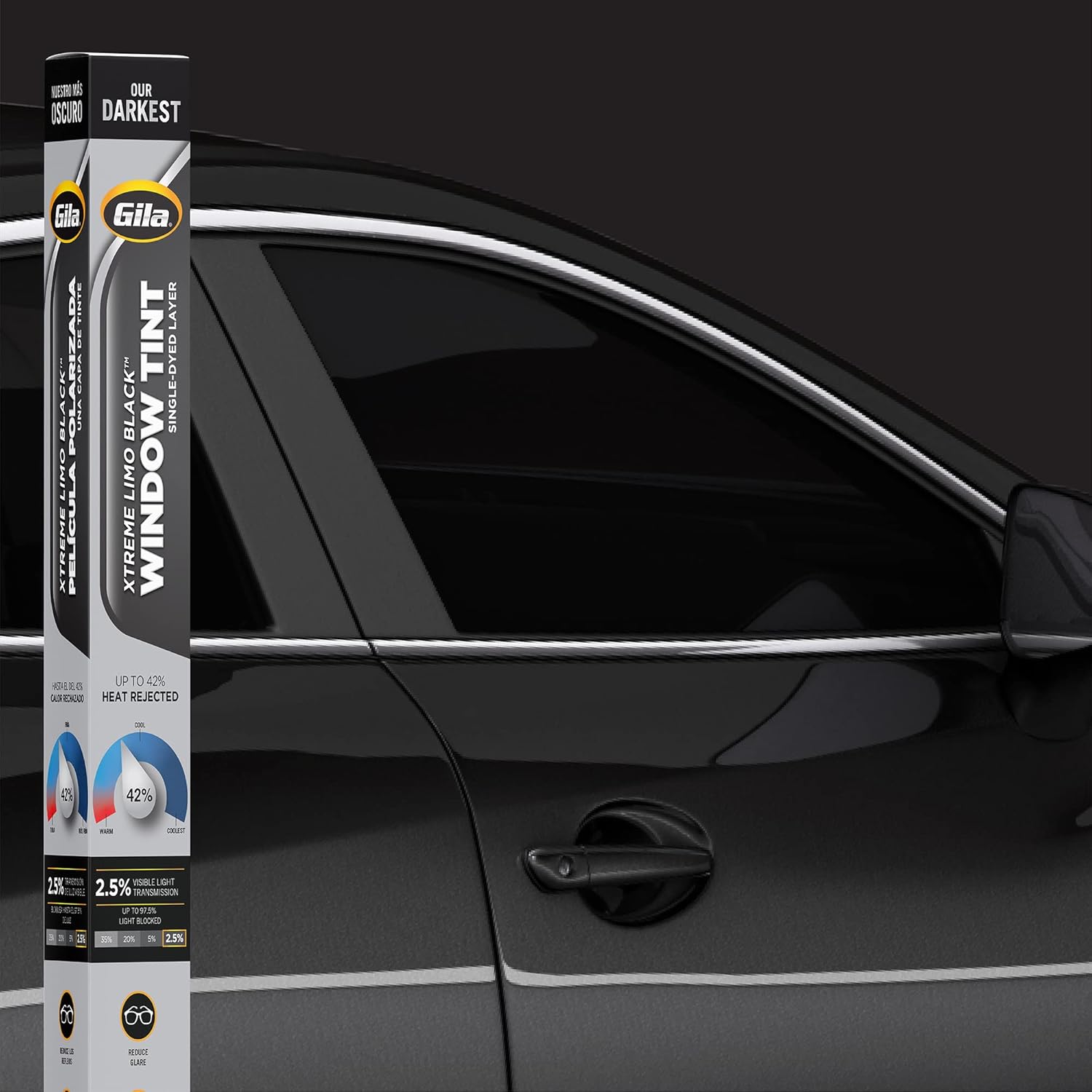 Gila XLB242 Xtreme Limo Black Window Tint 24x78in