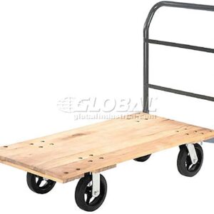 Global Industrial Hardwood Platform Truck, 60x30in, 2400lb Capacity