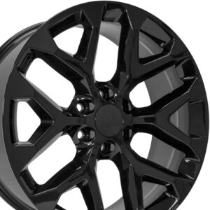 OE Wheels CV98B 22" Gloss Black Wheels - Fits GM Trucks & SUVs