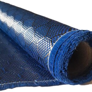 Carbon Fiber Fabric 5x1m Blue 3K 240g Beehive Weave