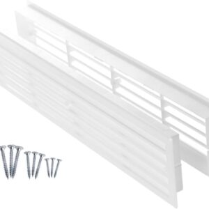 18x4 Inch White Door Vent Cover w/ Screws