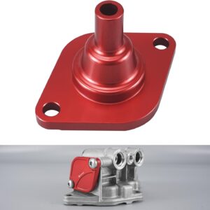 BMW N54 N55 Oil Thermostat Housing Cover, Billet Aluminum, Red