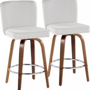 Geelife Henry 26" Walnut Stools - Set of 2