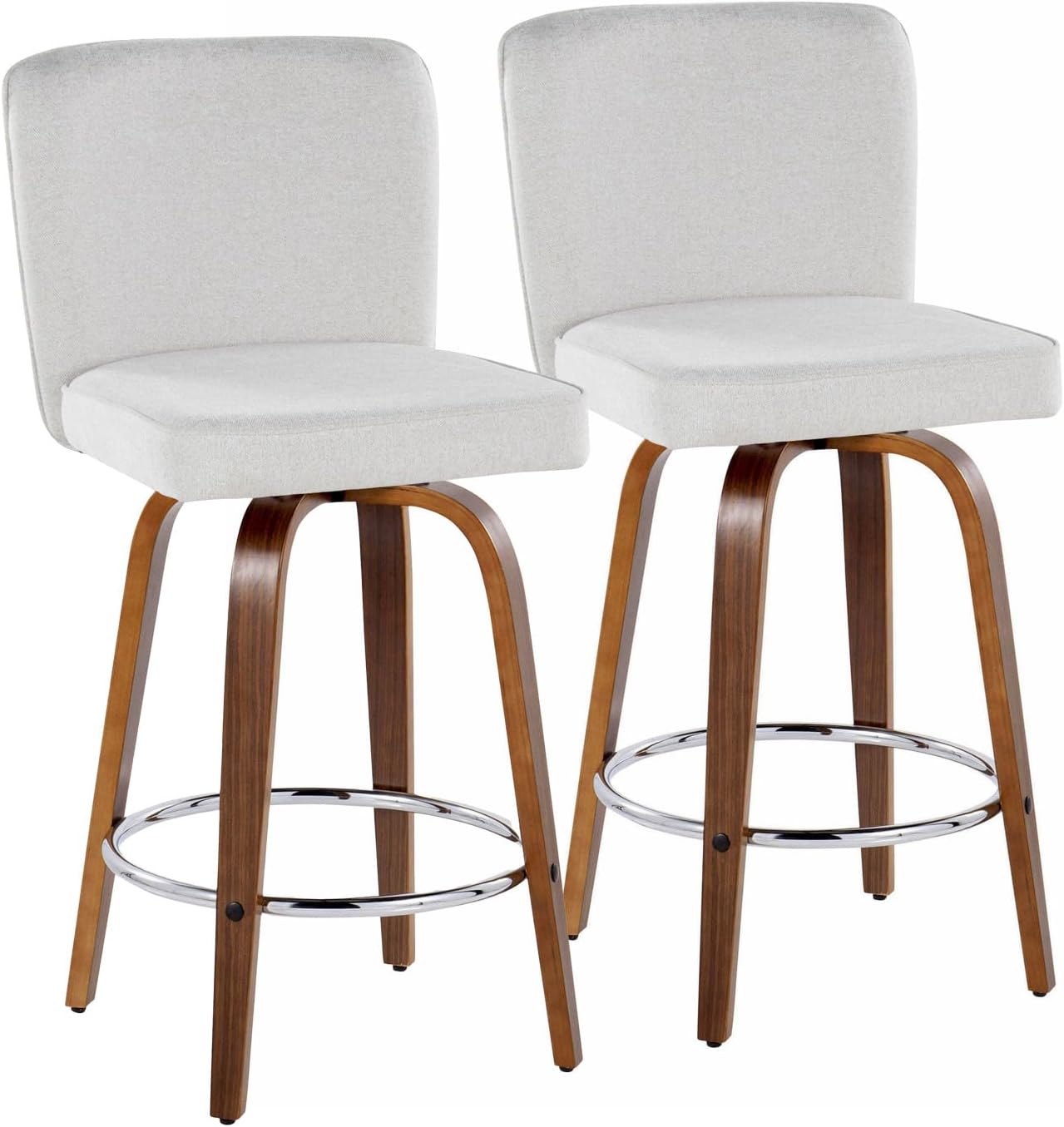 Geelife Henry 26" Walnut Stools - Set of 2