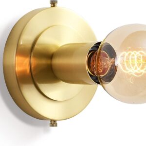 BRIGHTTIA Luna Uno 1-Light Wall Sconce - Brushed Gold