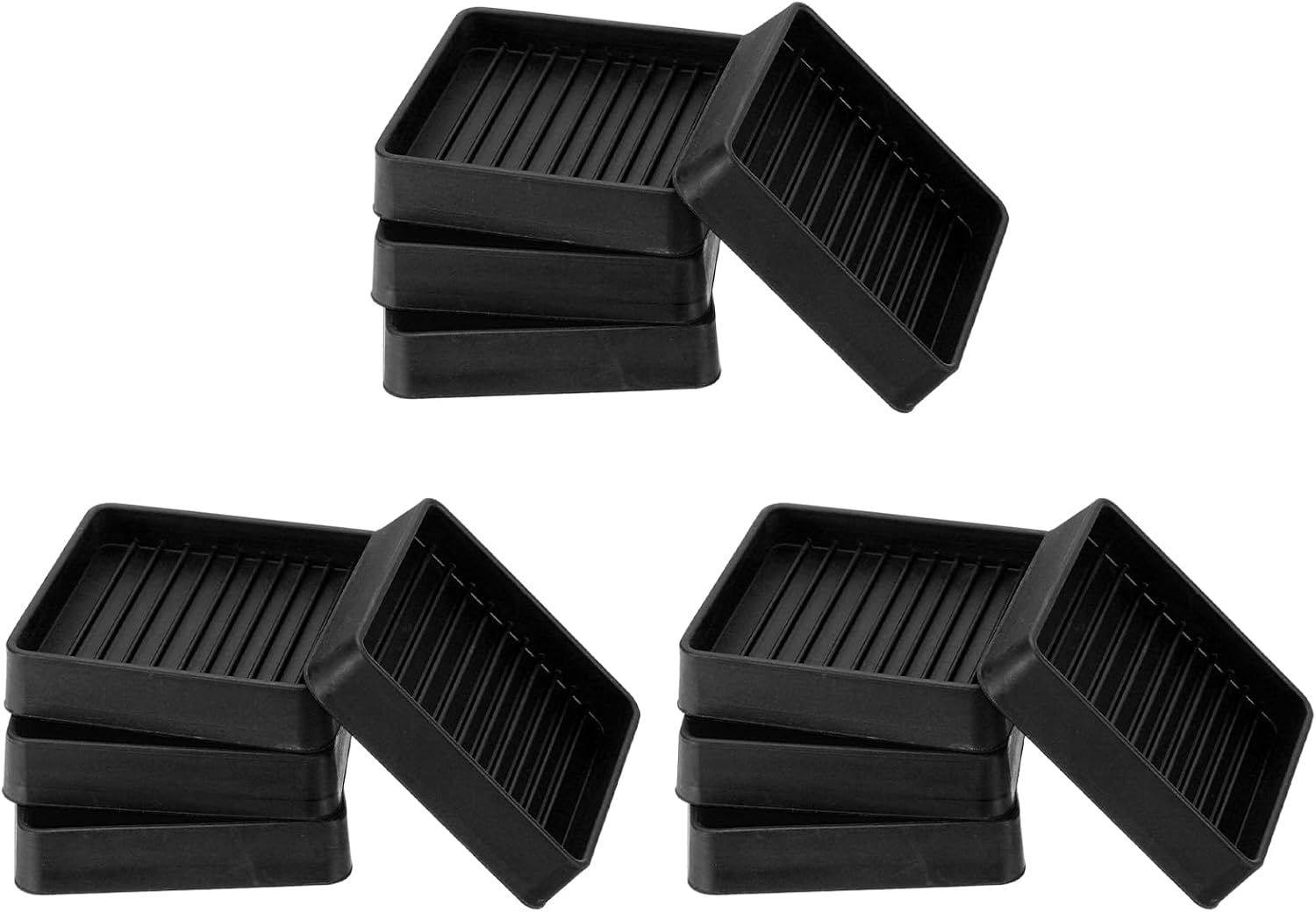 PATIKIL 12-Pack Rubber Furniture Pads, Black
