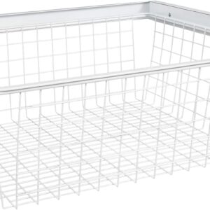 Organized Living freedomRail Reveal Wire Basket - White