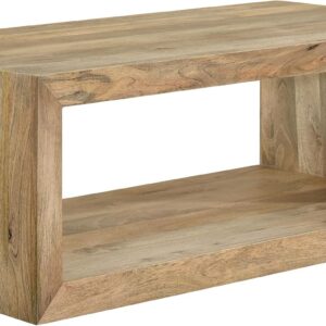 Mango Wood Coffee Table 46" - Natural Finish - Benton Series