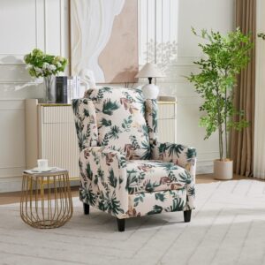 KISSLIVE High-Back Recliner Chair - Blue Floral, 250 LBS