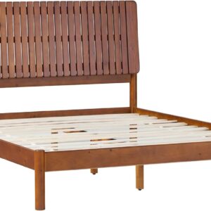 Walker Edison Queen Vertical Slat Headboard Bed