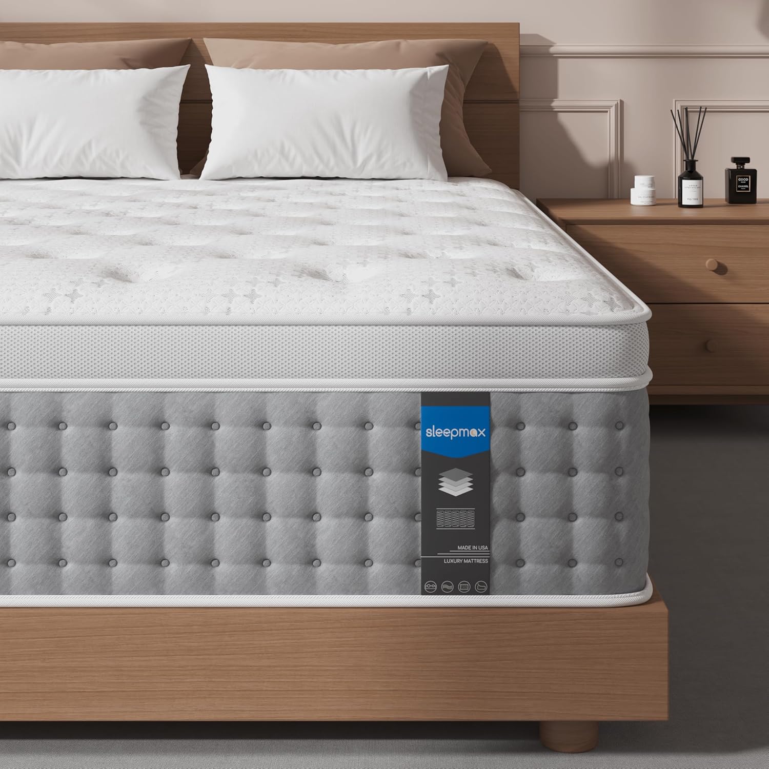 Sleepmax Queen Mattress 14" - Hybrid w/ Cooling Tech