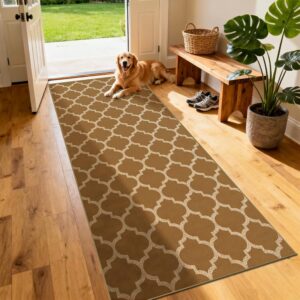Khaki Neutral Jute-Style Rug 2x6ft for Home Decor