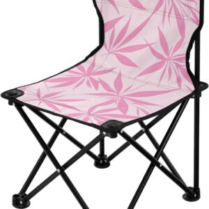 Premium Camping Chair with Bag – Maple Leaf Pink
