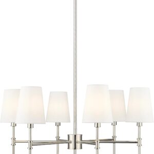 ML Lighting Adorra 25.75" 6-Light Chandelier Polished Nickel